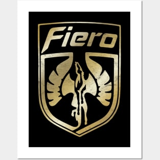 Gold Pontiac Fiero Logo Posters and Art